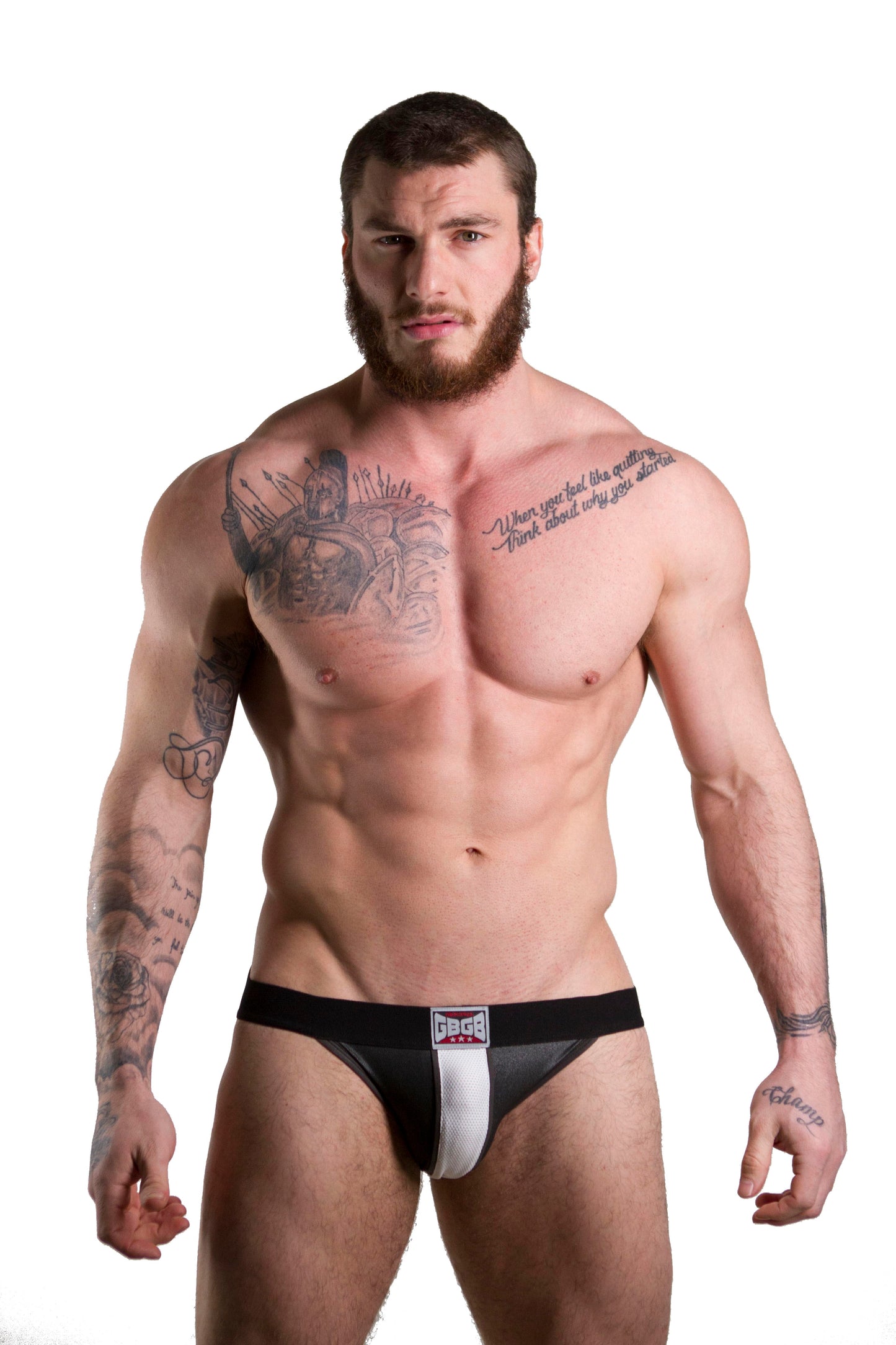 Finley Metallic Denim Jockstrap