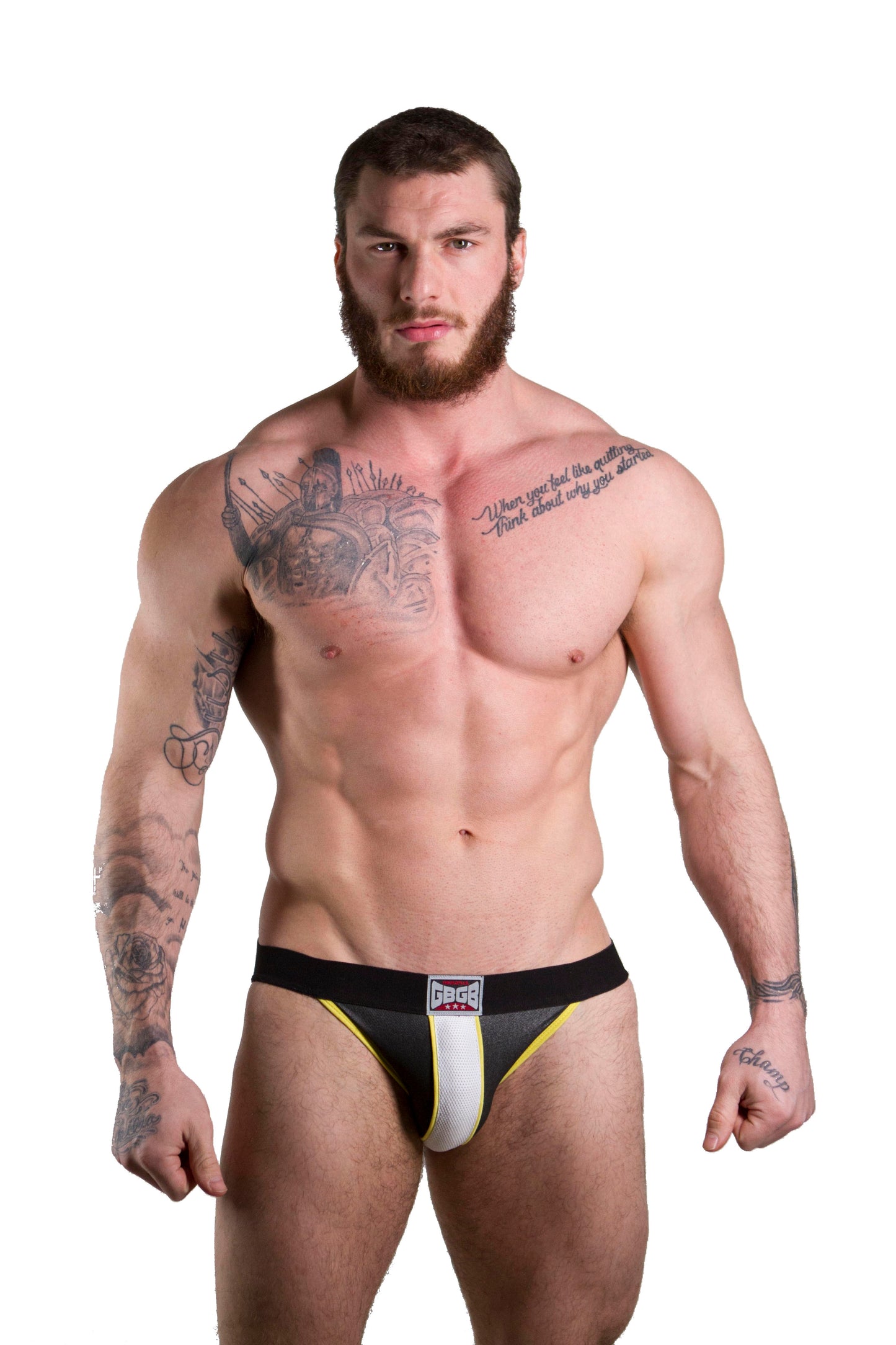 Finley Metallic Denim Jockstrap